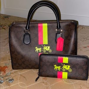 Coach Purse & Wallet Set